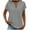 Gray, variant on Women's Imitation V-Neck Binding Solid Color Button-Down Casual Tank Top