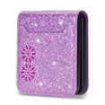 thumbnail image 6 of Galaxy Z Flip 6 Case for Girls Women, Allytech Glitter Bling Kickstand Magnetic Clasp Credit Cards Slots Zipper Pocket Flip Cover Wallet Case for Samsung Galaxy Z Flip 6 - Purple, 6 of 7