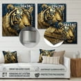 thumbnail image 4 of Designart "Fierce Tiger The Roar of the Wild" Animals Metal Art Living Room, 4 of 5