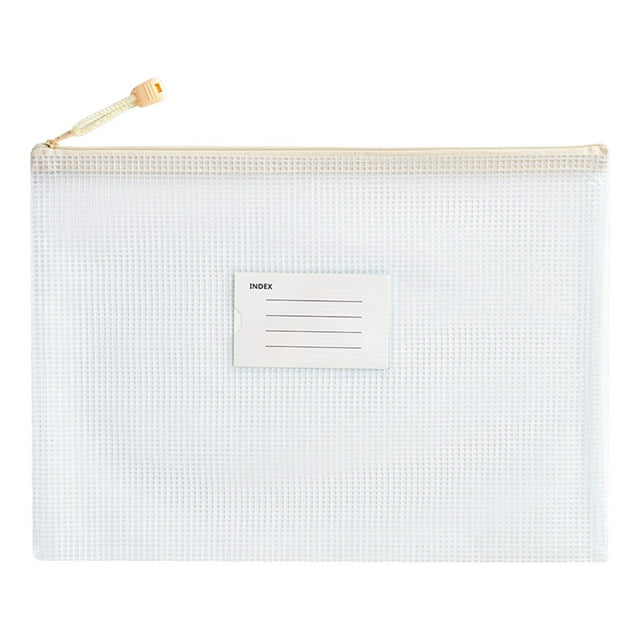 Dvkptbk Sacs à Fermeture Éclair en Maille Sac pour Documents Pochettes pour Documents A4 Chemises