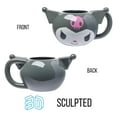 thumbnail image 2 of Sanrio Kuromi Face 20 Ounce 3D Sculpted Ceramic Mug, 2 of 7