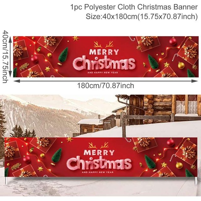 Cartel navideño para exteriores, decoración navideña para el hogar, Feliz Año Nuevo, 2023, 2024