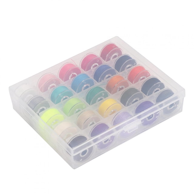 Hilos de coser coloridos con bobinas de plástico para máquina de coser, para bordado hecho a mano en el hogar, 25 rejillas