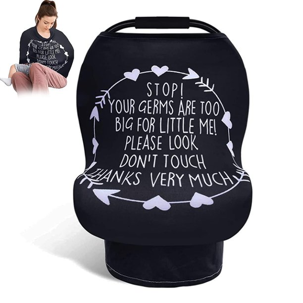 Funda para asiento de automóvil para bebés YONGSHENG Cubierta de lactancia elástica con señal de Stop No Touch