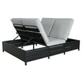 Mainstays Asher Springs Outdoor Double Chaise Lounge Bench Black