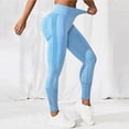 thumbnail image 5 of UngA Anti Cellulite Leggings Resistance Band High Waisted Leggings Womens Booty Butt Lifting Tummy Control Scrunch Butt Compression Workout Women's Leggings Sky Blue,L, 5 of 6