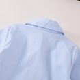 thumbnail image 5 of YUELONGHU Girls Fashion Dresses Toddler Girl Dresses 4T Back to School Spring/Summer Girls Blue Pleated Lace Dress in Children's Casual Style Lapel Shirt Dress 12-18 Months, 5 of 9