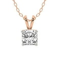 thumbnail image 2 of 4 Carat Cushion IGI Certified Lab Grown Diamond Pendant Necklace For Women | FG-VS Solitaire Pendant Necklace 14K Rose Gold | Quartze Split Bail, 2 of 7