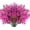 Fushia, variant on Artificial Lavender Flowers Outdoor UV Resistant Fake Flowers No Fade Faux Plastic Plants Garden Porch Window Box Decorating (Classic Purple)