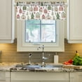 thumbnail image 2 of Yayeee Kitchen Valance Rod Pocket 54" x 18" Living Room Window Curtain, Brown Christmas House, 2 of 6