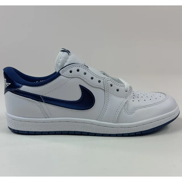 N I-K-E A i r-Jor-dan 1 Low 85 Retro Mens Size 8 White Blue Shoes Sneakers FB9933-141