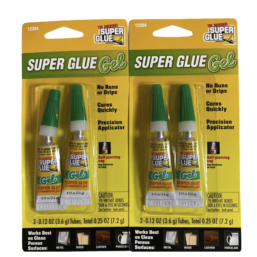 Super Glue Gel No Runs Or Drips, Cures Quickly, Precision Applicator
