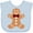 Blue, variant on Inktastic Cute Gingerbread Man with Red Plaid Bowtie Boys or Girls Baby Bib