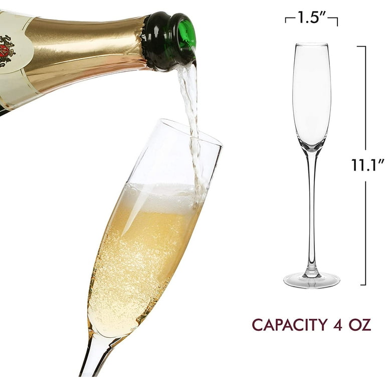 JBHO Champagne Glasses-Elegant Flutes-Gift-Box-Hand Blown