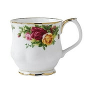 Royal Doulton Old Country Rose Montrose Mug, Mostly White with Multicolored Floral Print
