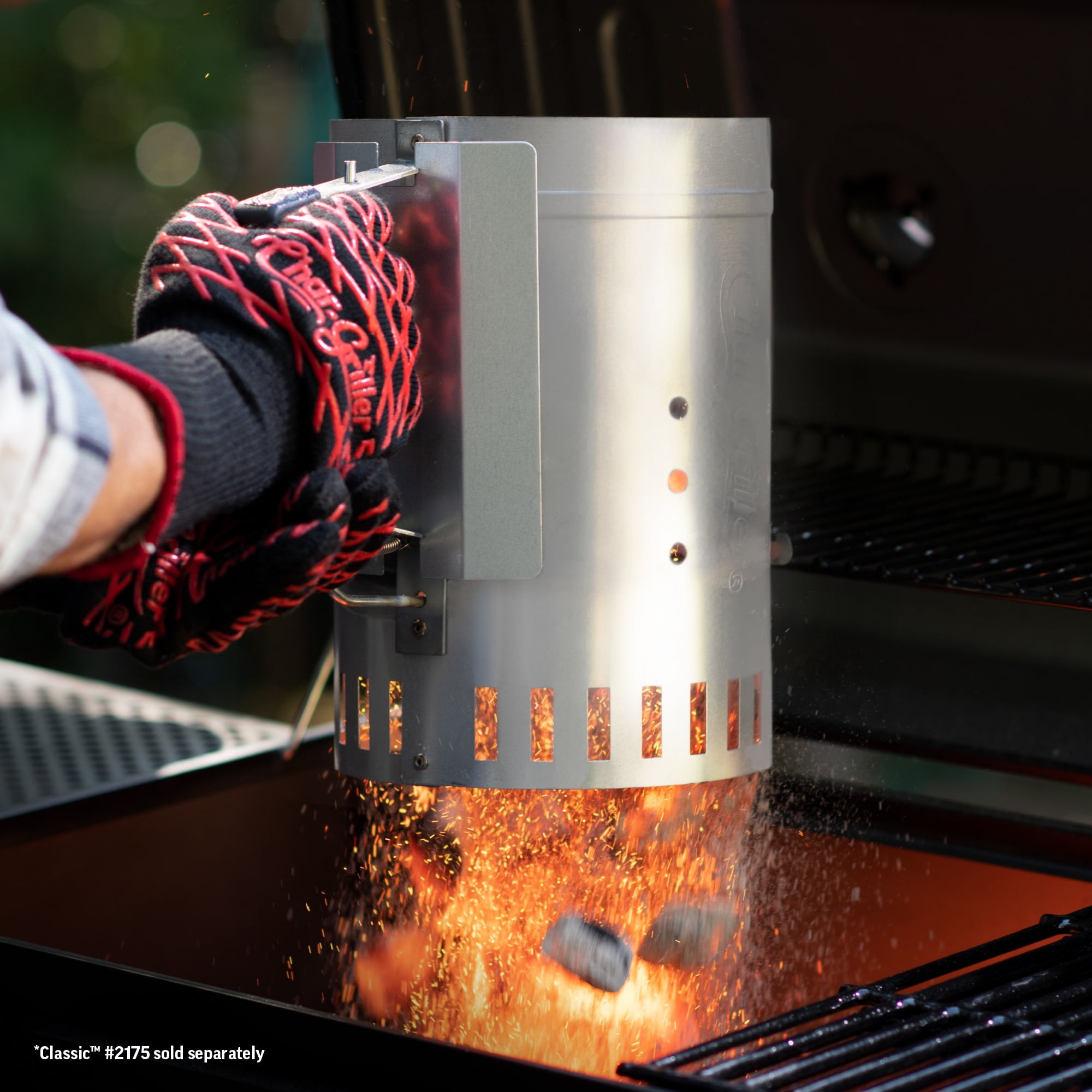 Char-Griller® Trigger Quick Release Chimney Starter with Heat Shield