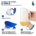thumbnail image 3 of Unisex Urinal Bottle (1 Pack) - Portable Urinal for Women & Men - Female Urinal with Lid - 1000ML Female Urination Device - Women Pee Funnel Cup for Emergency,Travel,Car & Camping - Stock Your Home, 3 of 7