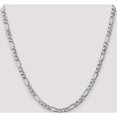 thumbnail image 2 of 14K White Gold Wg 5.75mm Semi-Solid Figaro Chain (20 X 5.75) Made In South Africa bc92-20, 2 of 5