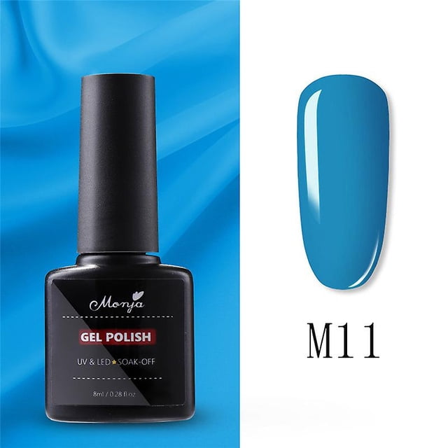 Gel de uñas HUOGUO DIY, 8 ml, UV, LED, color puro, con botella de plástico