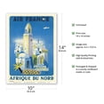 thumbnail image 2 of Afrique du Nord (Africa of the North) - France - Vintage Airline Travel Poster by Bernard Villemot c.1949 - Master Art Print 10in x 14in, 2 of 4