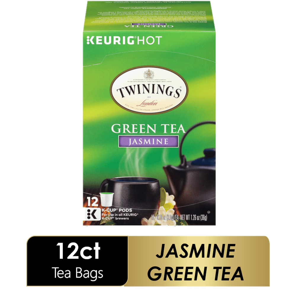 Twinings of London Jasmine Green Tea KCup Pods, 12 Ct, 1.26 oz. Box