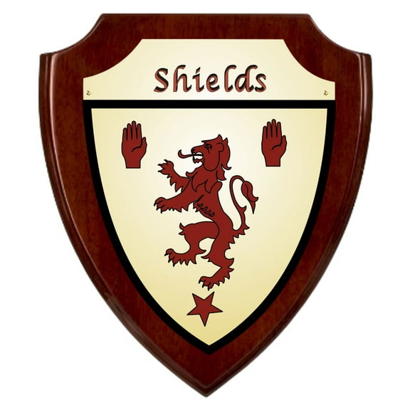Shields Irish Coat of Arms Shield Plaque - Rosewood Finish