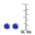 thumbnail image 3 of Sterling Silver with Natural Tanzanite Stud Earring, 3 of 4