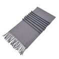 thumbnail image 2 of Wool Feel Tartan Scarf Soft Warm Lightweight Plaid Design for Men Women, 2 of 3