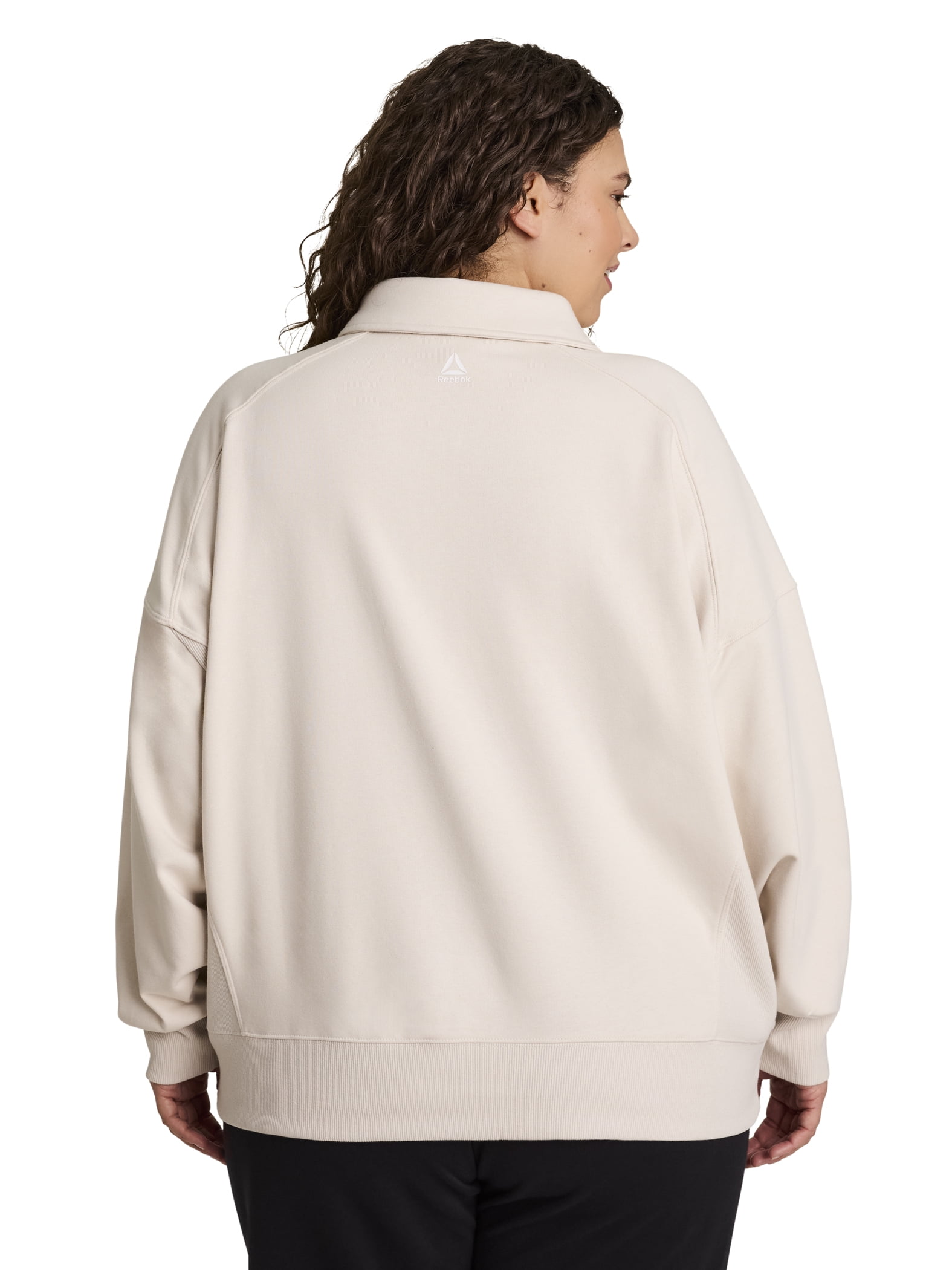 Reebok Women's and Women's Plus All Seasons Oversize Polo Sweatshirt, Sizes XS-4X