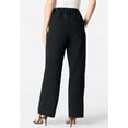 thumbnail image 2 of Roaman's Women's Plus Size Bi-Stretch Wide Leg Pant, 2 of 4