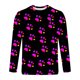 thumbnail image 4 of Ceisia Men's Colorful Glitter Paw Print T-Shirt | Slim Long-Sleeve Crewneck Casual Top Gift, 4 of 5