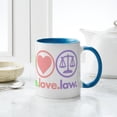 thumbnail image 6 of CafePress - Peace Love Law Mugs - 11 oz Ceramic Mug - Novelty Coffee Tea Cup, 6 of 6