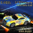 thumbnail image 2 of Remote Control Car, 2.4GHz Light Up RC Car Toys, 1:22 Scale 15KM/H Off-Road with Cool LED Lights Racing Rechargeable Toy Car for Christmas Birthday Kids Boys Girls for 4-7 8-12 Year Old （Yellow-gt）, 2 of 6