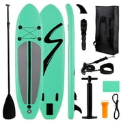 Arlopu 10FT Inflatable Stand Up Paddle Board with Premium SUP Accessories & Carrying Bag, Non-Slip Deck, Paddle and Hand Pump