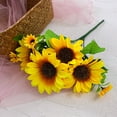 thumbnail image 5 of Ramos de girasoles artificiales ShuxiuWang 2 ramos 7 flores Por ramo, 5 of 5