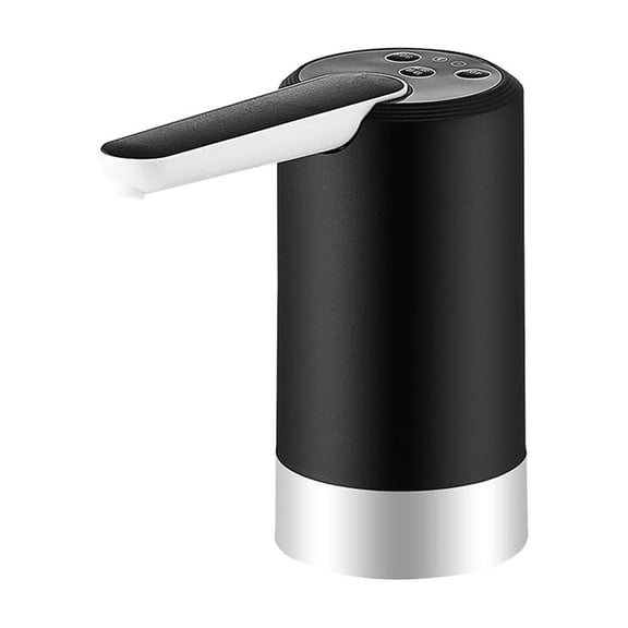 PureCasa Household Water Bottle Pump USB Charging, Smart Pumping Portable Electric Water Extractors for Barrels Kettles, Automatic Water Dispenser for Home Office, 5.4"x3.3"x3.5", 1PC, Black