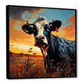 thumbnail image 2 of Designart "Expressive Portrait Of A Colorful Cow" Animals Cow Floater Framed Wall Decor, 2 of 5