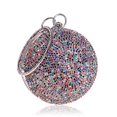 thumbnail image 2 of Tngan Ball Shape Clutch Purse Party Handbag Rhinestone Ring Handle Evening Bag Silvery B, 2 of 4