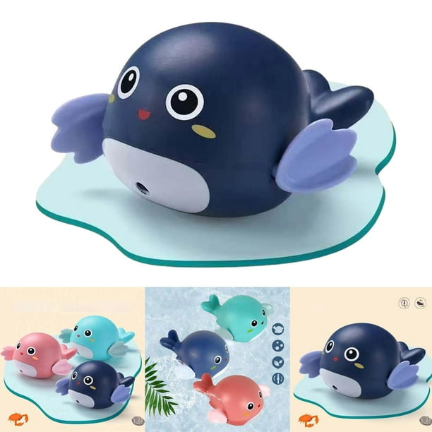 juguete de para característica de agua, ballen cuerda, piscina flotante,  juguete para bañera, para niñ Yotijar juguetes de baño de ballena nadando