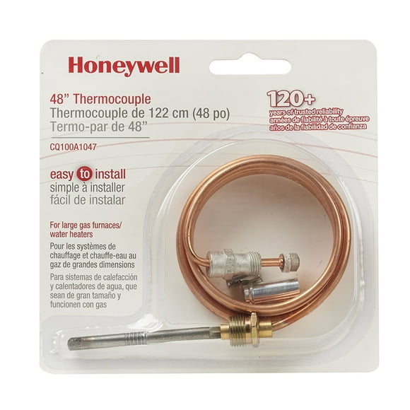 Honeywell CQ100A1047 48-Inch Replacement Thermocouple for Gas Furnaces, Boilers and Water Heaters