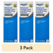 (3 pack) Equate Enhanced Hard Contact Lens Conditioning Solution Step 2, 3.5 fl oz, Compare to Boston Advance Conditioning Solution