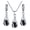 Black, variant on GROFRY Silver Drop Jewelry Set for Women Cubic Zircon Teardrop Dangle Earrings And Necklace Set for Wedding Bridal Accessories