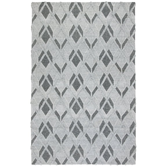 SAFAVIEH Marbella Melyssa Geometric Diamonds Area Rug, Grey/Charcoal, 5' x 8'