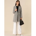 thumbnail image 3 of Abrigo Tipo Gabardina Allegra K Doble Botonadura Para Mujer Gris M, 3 of 6