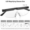 Magnifying Glasses With Light 180 LED Lighted Magnifier Eyeglasses For
