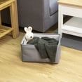 thumbnail image 6 of Mainstays Grey Herringbone Canvas Storage Basket with Handles, 6 of 9