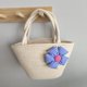 thumbnail image 4 of Firefly hope Bolso de hombro tejido para mujer, bolso de mano y neceser, elegante bolso de playa de verano, 28 x 11 x 15 cm (blanco B), 4 of 4
