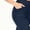Blue, variant on BXINGOHAI Women's Fleece Lined Bootcut Work Pants Winter Warm High Waisted Pull on Flare Business Dress Casual Pants Beige L