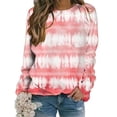 thumbnail image 2 of Blusa de camiseta estampada de amor con cuello redondo y manga larga suelta divertida vintage para mujer Pompotops gfhjh8225, 2 of 5