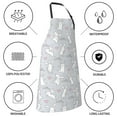 thumbnail image 5 of Goofa Fun Rabbit Printed Waterproof Apron 33" Chef Aprons for Men Heavy Duty Chemical Work Apron Adjustable Bib Apron, 5 of 9